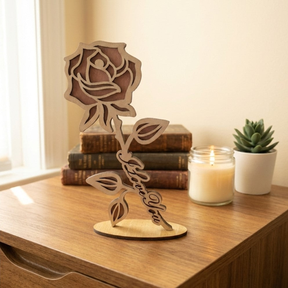 Prémium Festett Örök Rózsa (Talpas dísz)