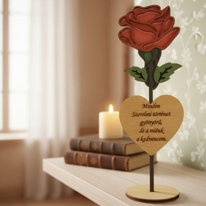 Prémium Festett Örök Rózsa (Talpas dísz)