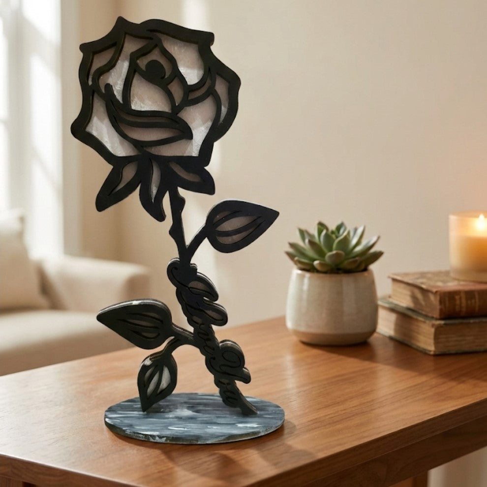 Prémium Festett Örök Rózsa (Talpas dísz)